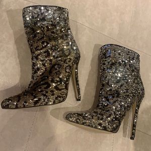 Bling Cheetah heels size 8